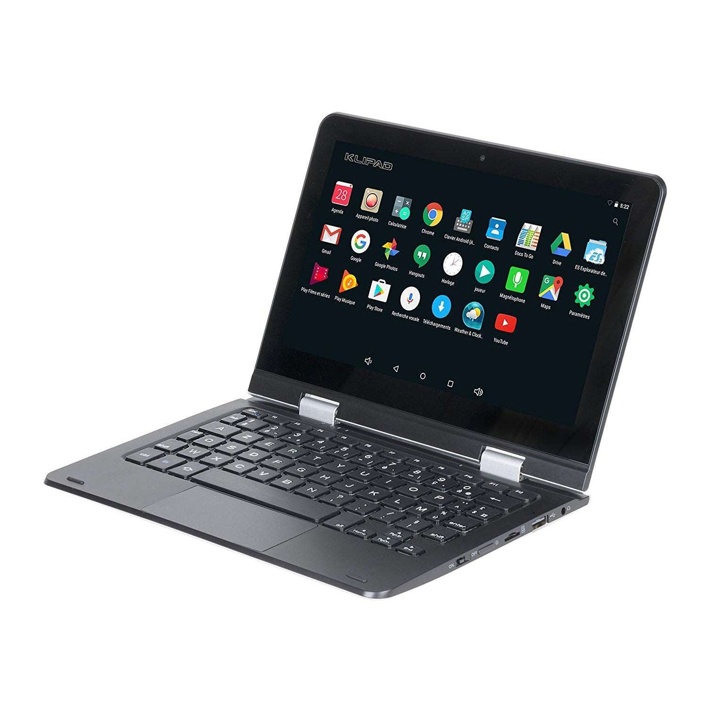 Pc Tablette Hybride 9.0 Klipad 2 en 1 Android 7.0 Wi-Fi