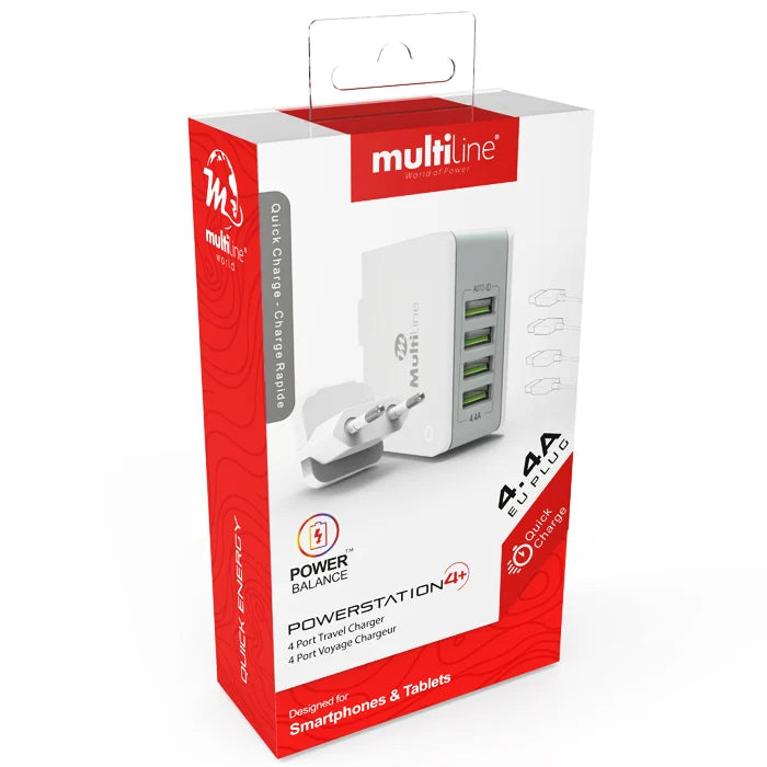 Chargeur Multiline Powerstation 4.4A - 4-port USB - MW4403