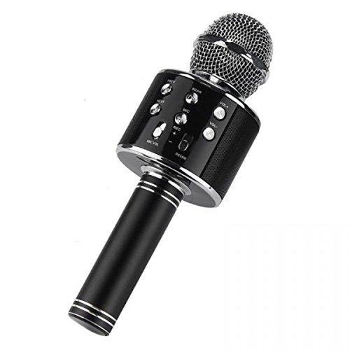 Microphone WSTER WS-858 Sans Fil Bluetooth et Haut-Parleur Hi-Fi Karaoké