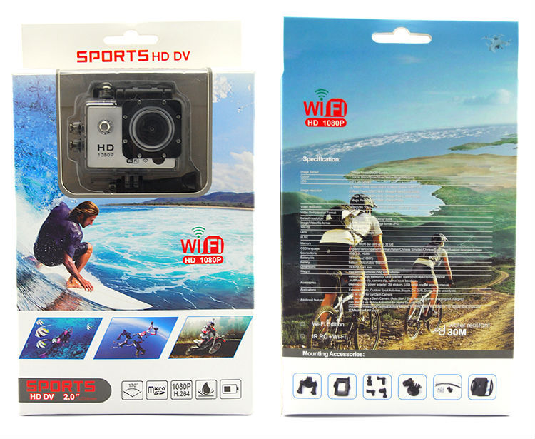 Caméra d'action Sport étanche 4K Ultra HD Wi-Fi Ecran LCD 2.0"