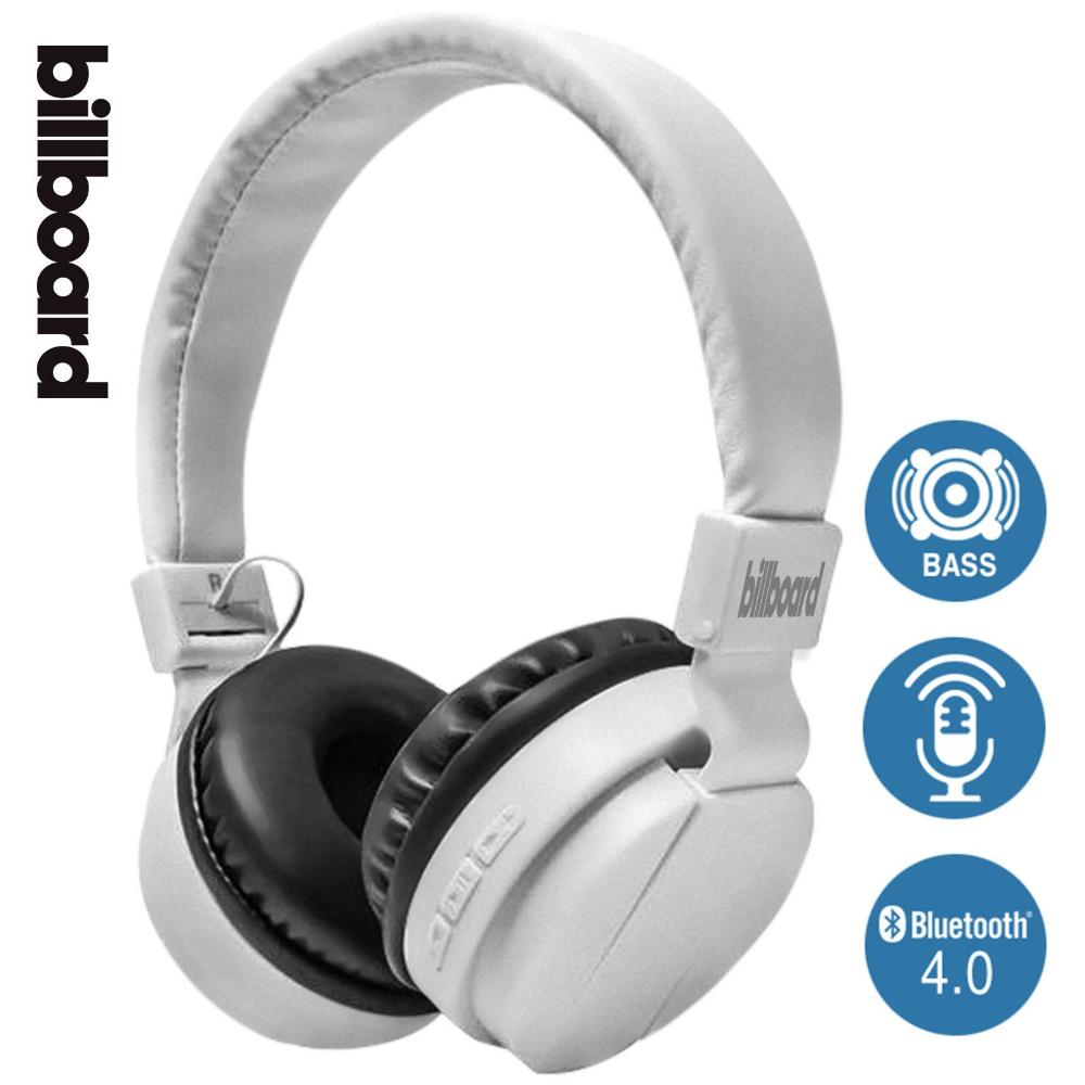 Casque Audio Bluetooth Stéréo Pliable Sans Fil Billboard - Blanc