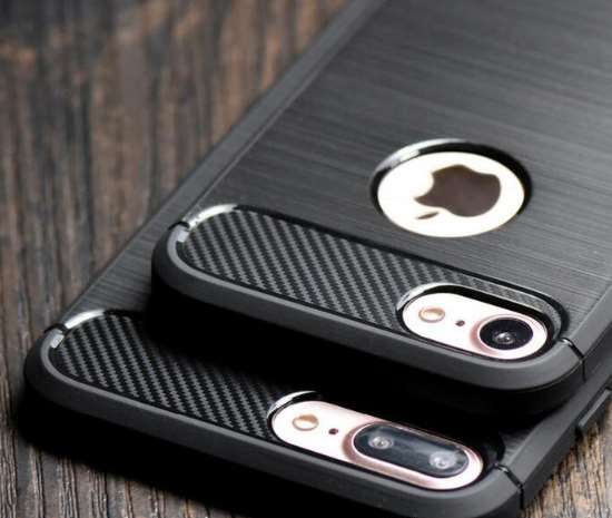 Coque souple en fibre de carbone pour iPhone - haute protection