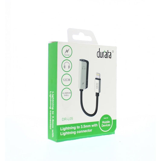 Adaptateur Durata 2 in 1 Recharge + Audio 3 5 mm pour iPhone