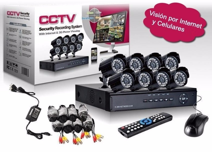 Pack Combo CCTV kit 8-caméras de surveillance enregistreur HD