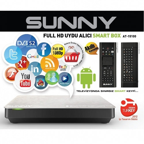 Récepteur Satellite Full HD Sunny AT-15100 Smart Box Android