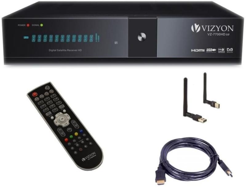 Vizyon 7700 HD Se Plus Full HDTV Récepteur Satellite LAN PVR USB